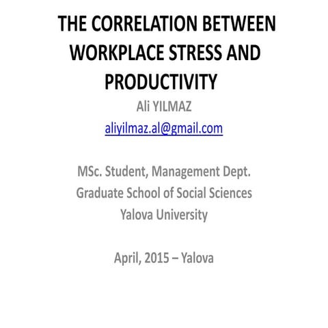 Impact of stress on productivity | PPT