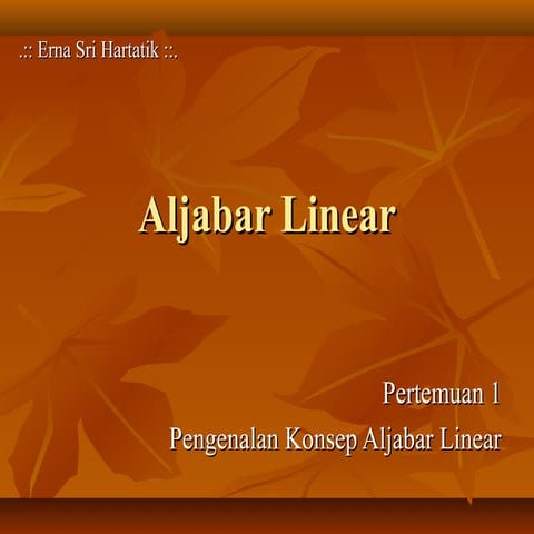 Aljabar linear-1