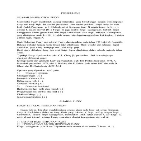 Aljabar fuzzy