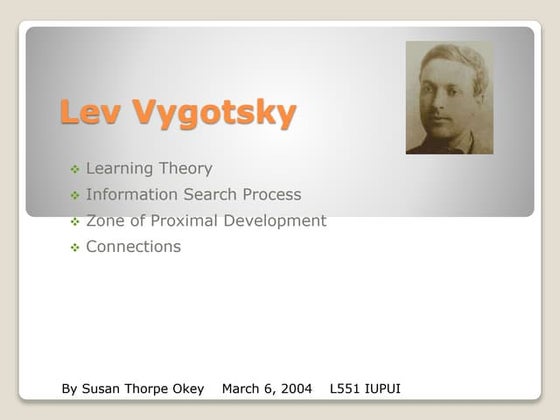 Vygotsky\'s Theory of Cognitive Development | PPT