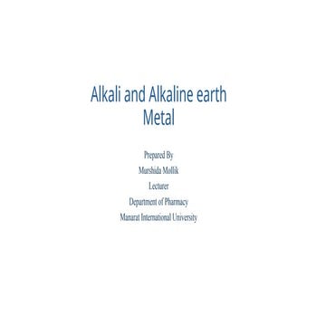 Alkali and Alkaline Earth Metals - Brief Description.pptx