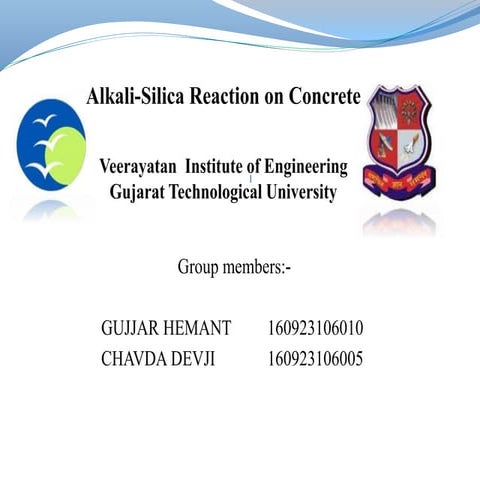 Alkali silica reaction in concrete-RRS
