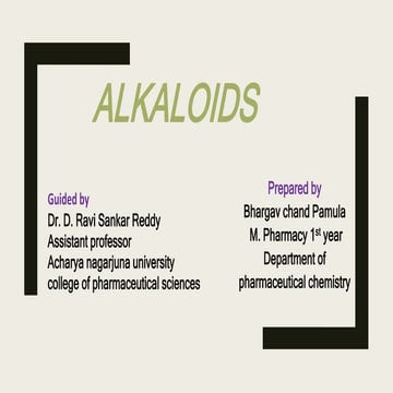 Alkaloids 