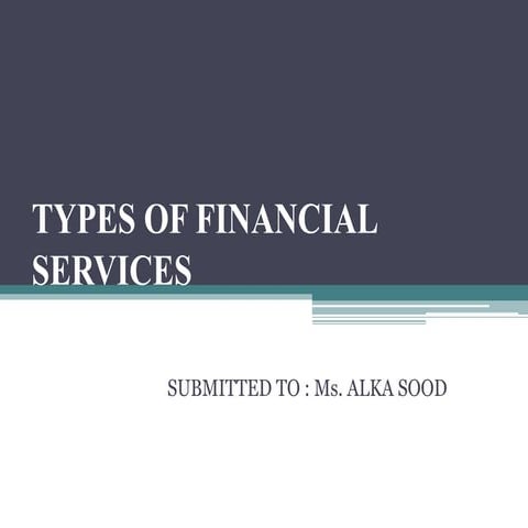 types of financial services