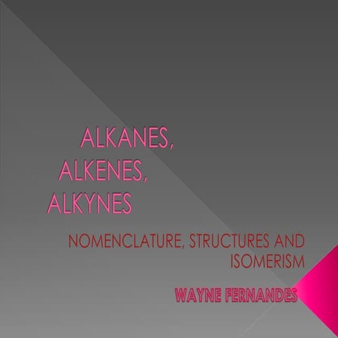 Alkane alkene alkyne