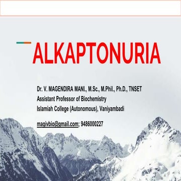 Alkaptonuria