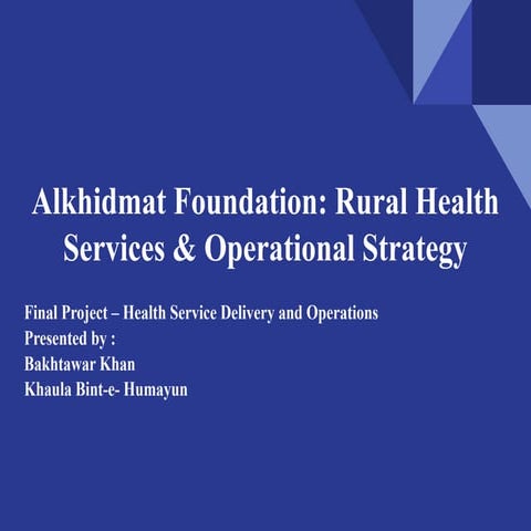 Alkhidmat in Healthcare Advancement |Sector
