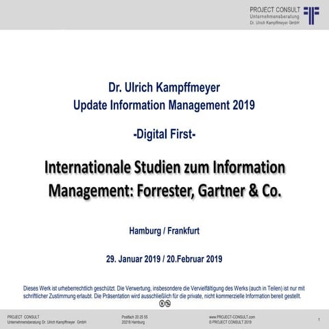 [DE] Internationale Studien Forrester, Gartner Dr. Ulrich Kampffmeyer