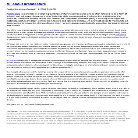 All about-architecture