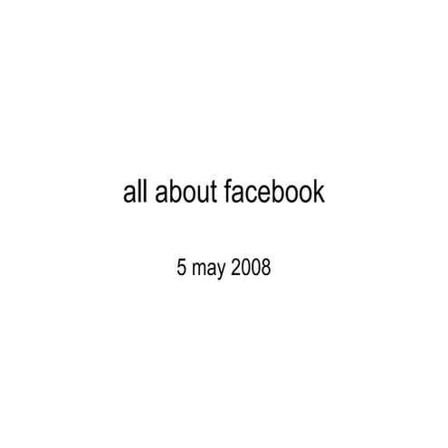 All About Facebook