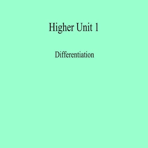 All  Differentiation
