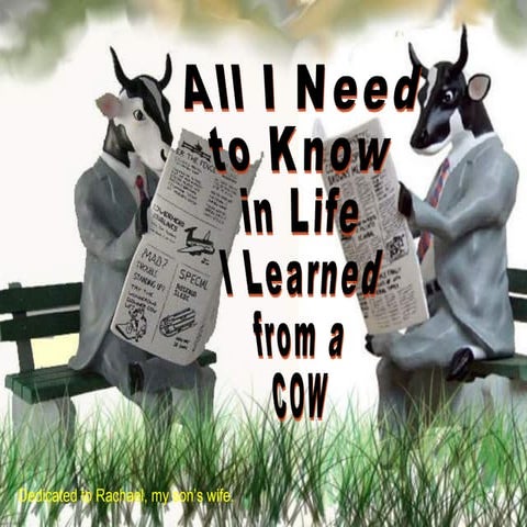 All I Need To Know In Life, I Learned From A Cow. | PPS