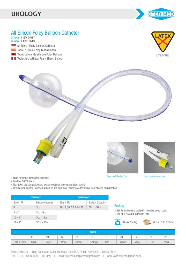 Sterimed Group Manufacturers & Suppliers All Silicon Foley Balloon