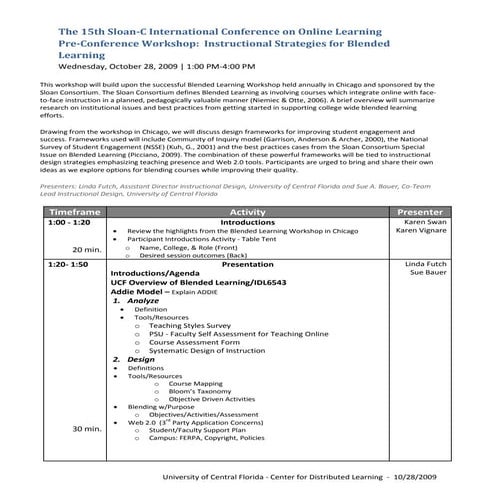 Instructional Strategies for Blended Learning Handouts