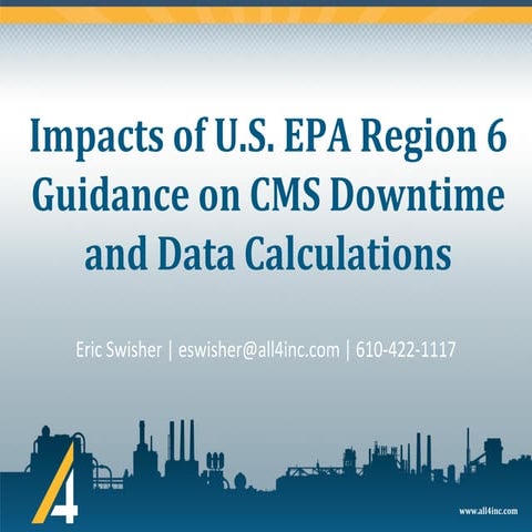 Impacts of U.S. EPA Region 6 Guidance on CMS Downtime and Data Calculations