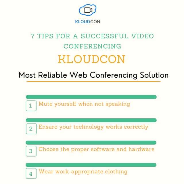 7 Tips for a Successful Video Conferencing | KloudCon