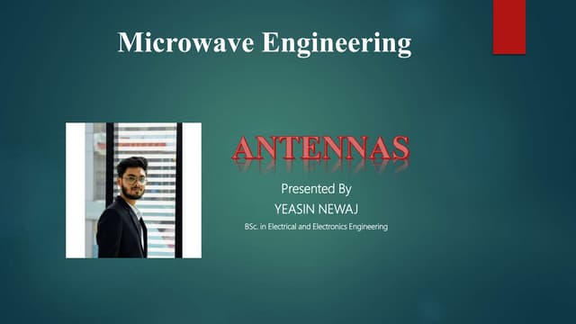 Antenna and It's Parameters by YEASIN NEWAJ 
