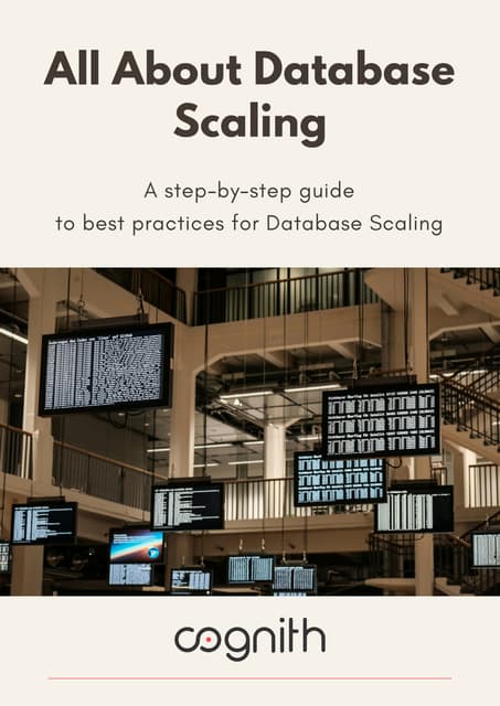 All About Database Scaling - Read More - Cognith