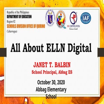 ALL ABOUT ELLN DIGITAL  POWER POINT PRESENTATION