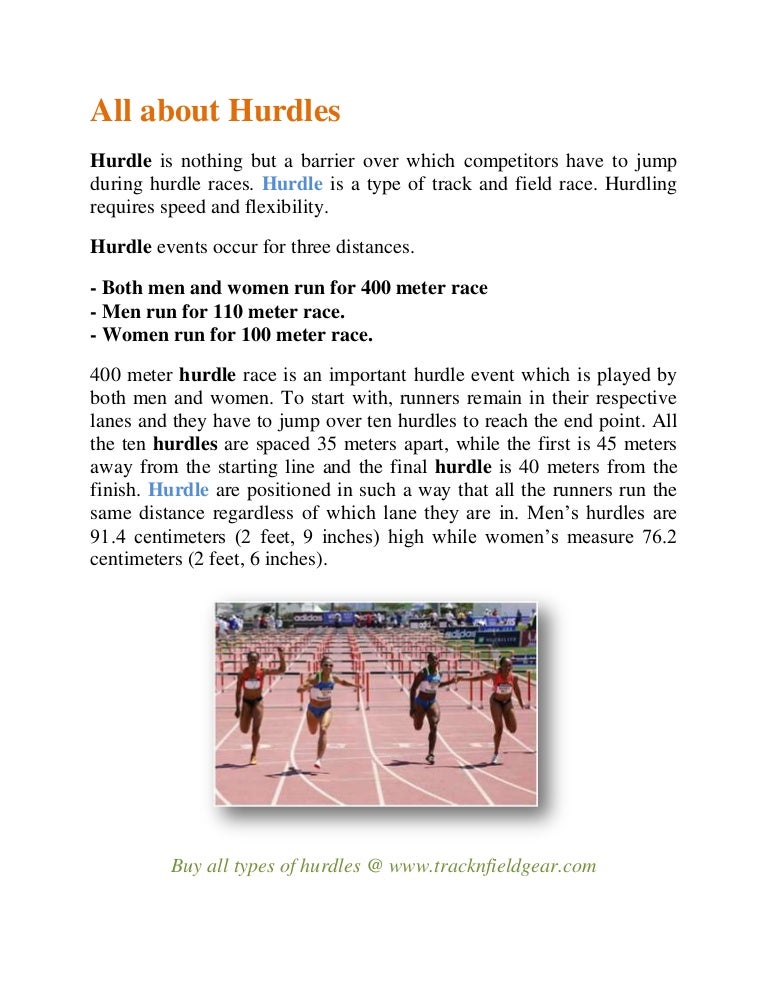 All about hurdles