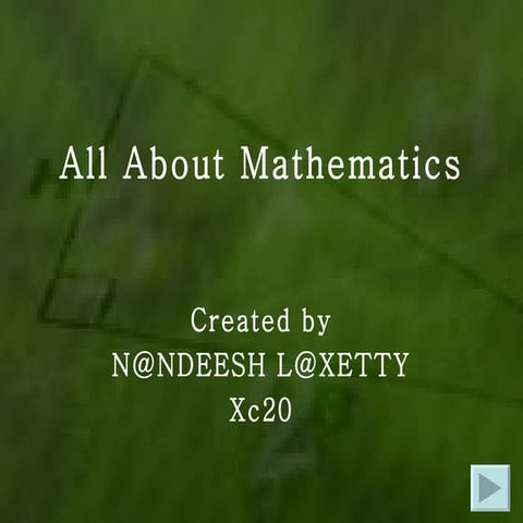 All about mathematics