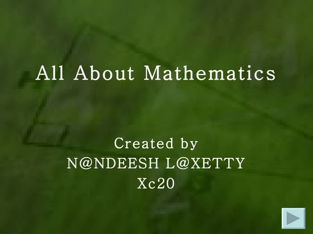 All about mathematics