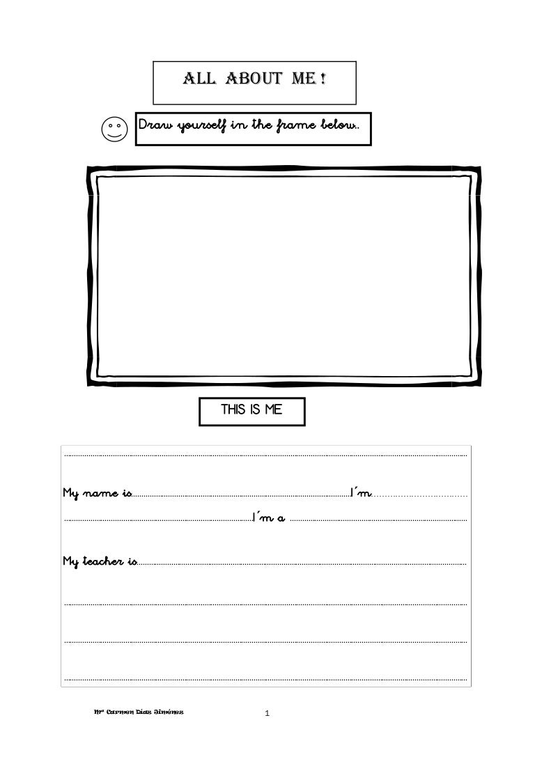 About me info sheet