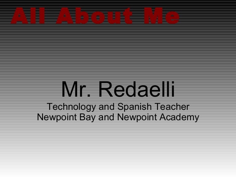 All About Me Example