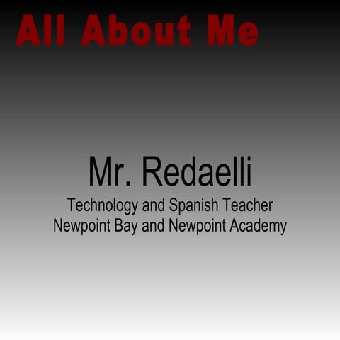 All About Me   Example