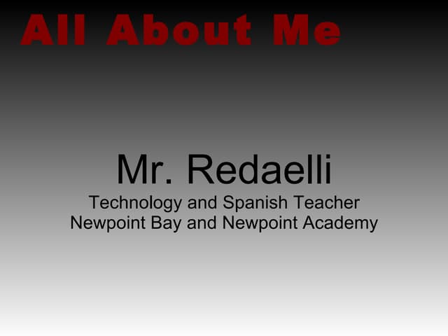 All About Me   Example
