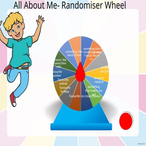 Randomiser Wheel- All About Me Wheel for KG-3 Can be used as an ...