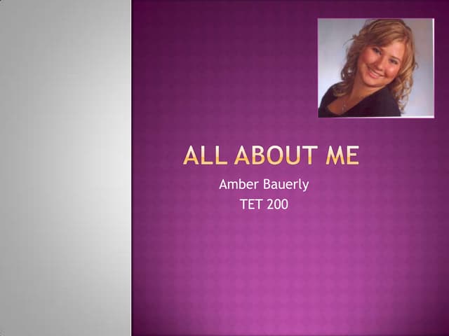 All About Me Powerpoint
