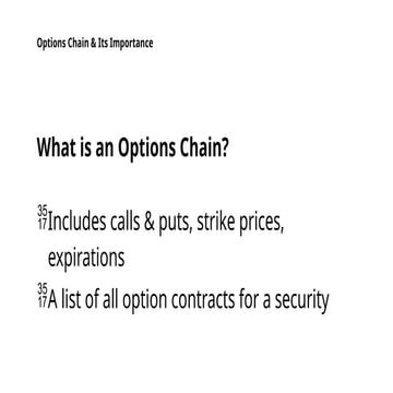 Understanding Options Chain: Key Components and Strategic Importance in ...