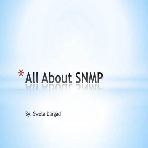 All about snmp