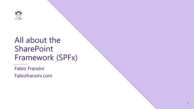 All about SPFx