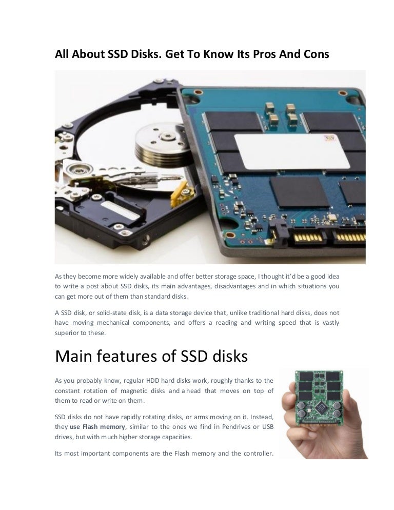 All about ssd disks to know pros and cons