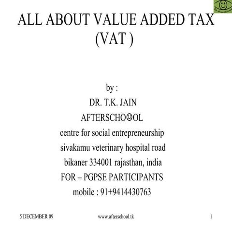 All about value added tax (vat ) 