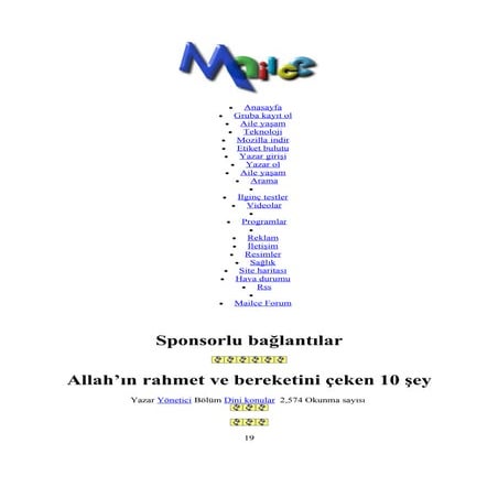 Allahın rahmetini kazanmak için yapılan 10 şey