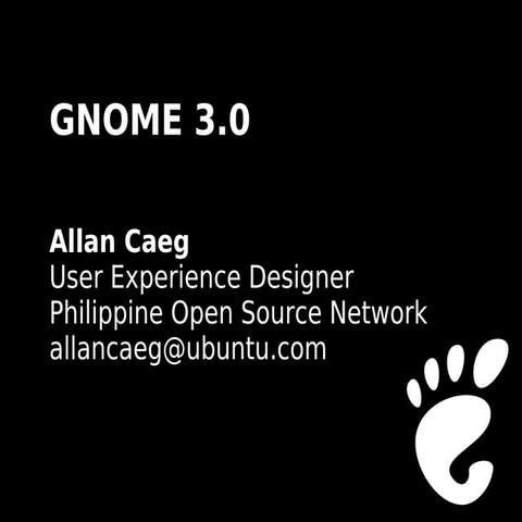 GNOME 3.0 presentation at Software Freedom Day 2010 Baguio