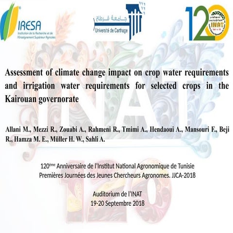 Assessment of climate change impact on crop water requirements_Kairouan ...