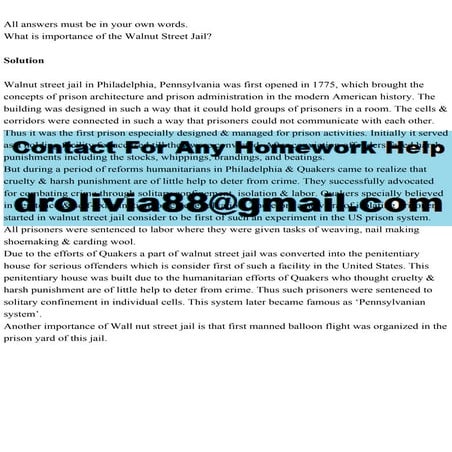 All answers must be in your own words.What is importance of the Wa.pdf