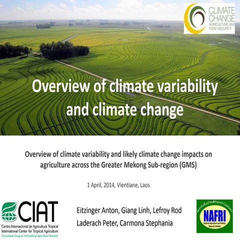 Workshop climate variability and modeling in Laos