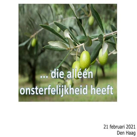 die alléén onsterfelijkheid heeft