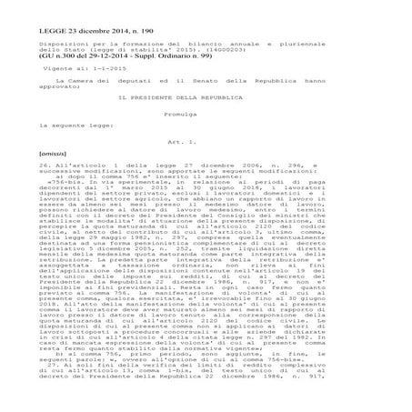 Modulo richiesta tfr in busta paga | PDF