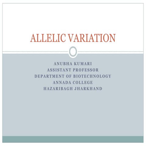 Allelic variation