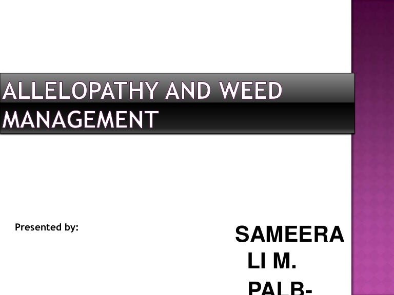 Allelopathy