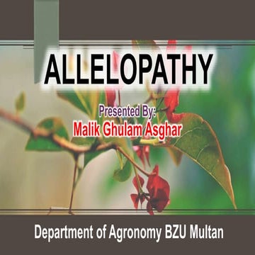 Allelopathy