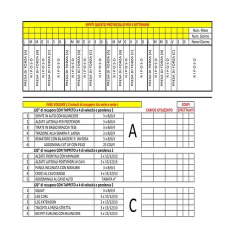 Allenamento palestra per tonificazione e dimagrimento