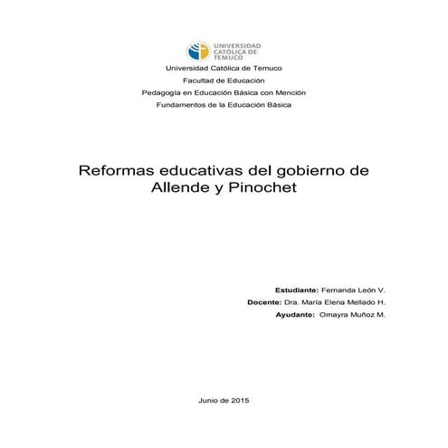 Educación de Allende y Pinochet