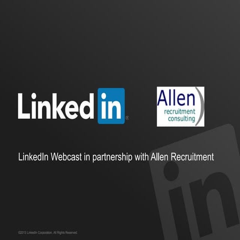 Allen Recruitment LinkedIn Webcast